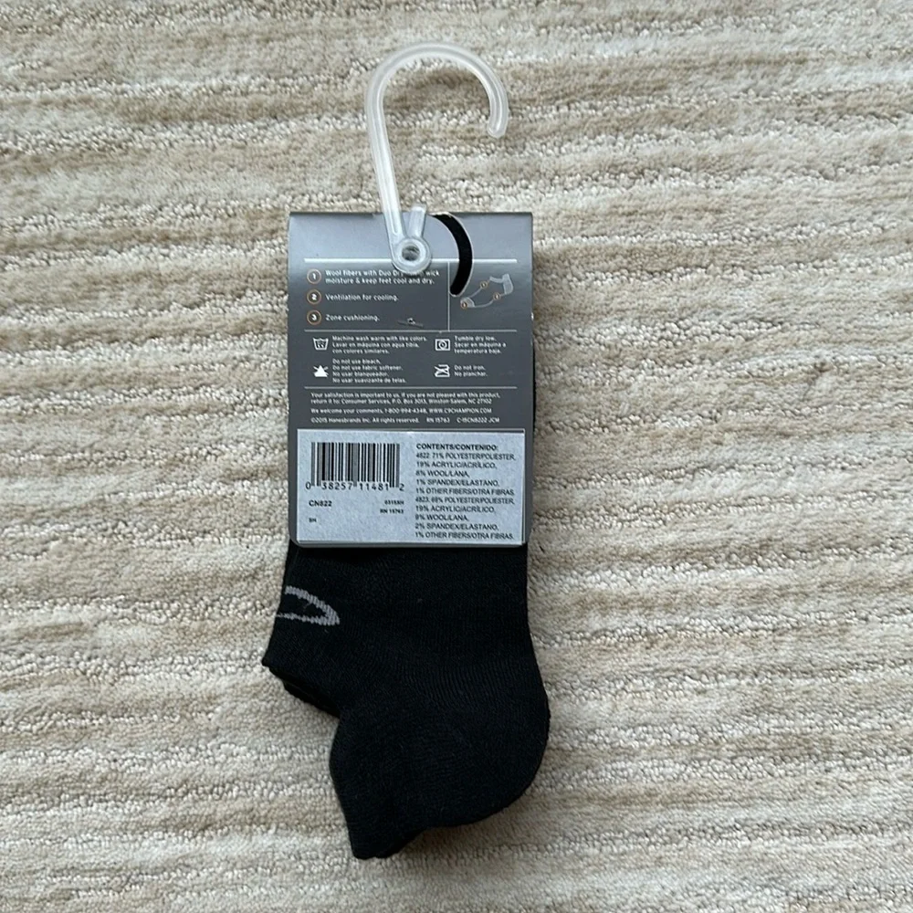 2 Sets of Champion C9 Running Socks Low Cut Wool Blend Compression Size Medium